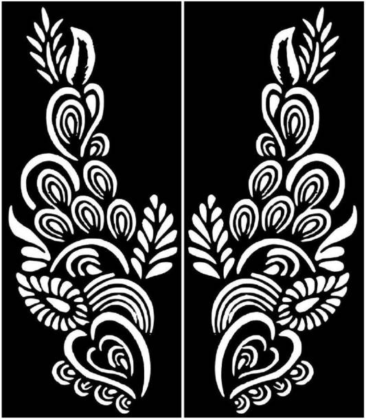 IVANA'S Henna Tattoo Stencil (Set of 2) Temporary (Design-82)