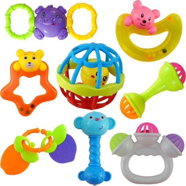 baby rattles and squeeze toys
