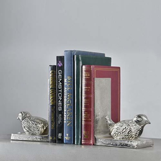 Book Ends School Elegant Decor in Office Book Ends for Shelves 2 PCS Crystal Clear Acrylic Bookends Large Size 7.1x4.7 inches Support Tons of Books 