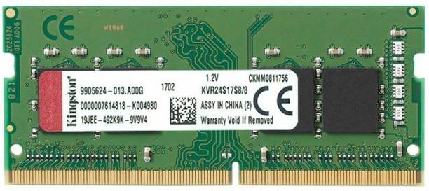 KINGSTON DDR4 DDR4 8 GB (Single Channel) Laptop (KVR24S17S8/8 , PC4 19200 Laptop RAM)