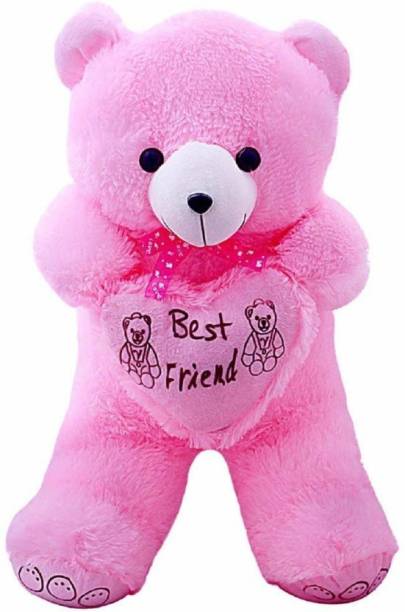 R K GIFT GALLERY R k Soft Stuffed Pink Color With Heart Best Friend Teddy Bear (85cm) - 34 inch (Pink)  - 34 inch