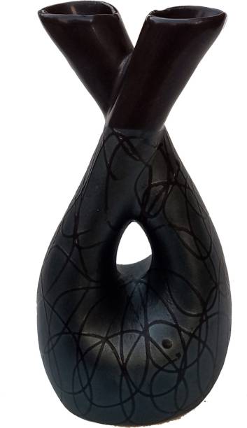 Wauood Vase for Home Decor Flower Pot-Double Face Flower Vase Hand Painted for Home and Office Decor Ceramic Vase 8.2 Inch 1 PCS Ceramic Vase