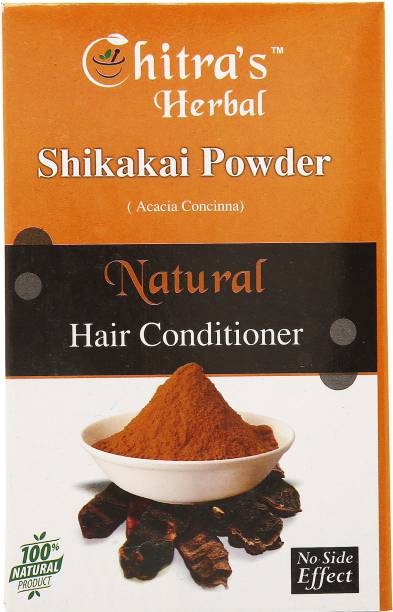 Chitra's Herbal Natural Shikakai Powder Hair Conditioner-Pack of 2 Natural Mehendi