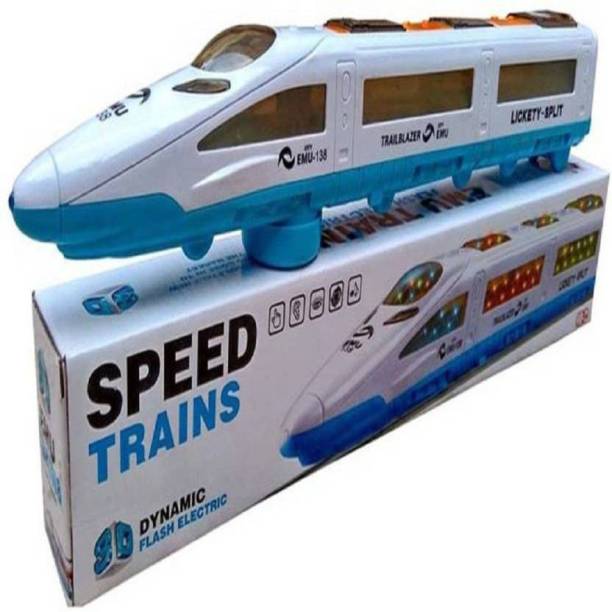 Global EMU Speed Bullet Train For Kids With 3D Lights & Music (Multicolor)
