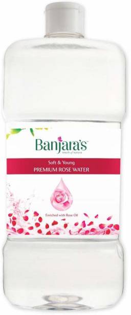 Banjara's Premium Rose Water, 1L Men & Women