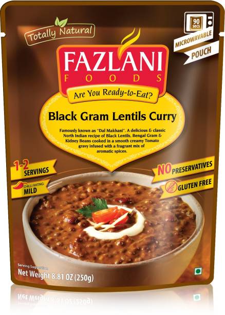 FAZLANI FOODS Dal Makhani (Black Gram Lentils) Curry, (Pack of 3, 250gm each) 750 g