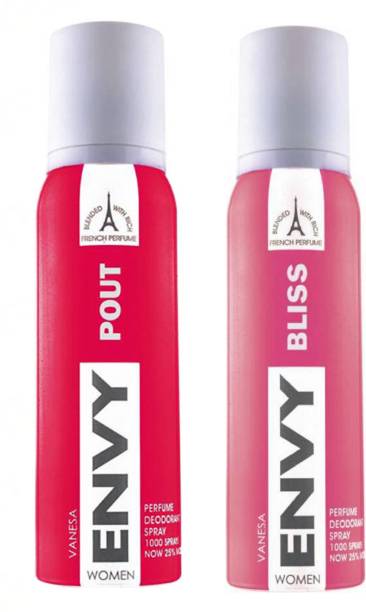 ENVY Pout and Bliss Perfume Deodorant Spray 120ML Each Deodorant Spray  -  For Women