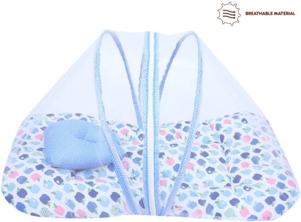 Miss & Chief byFlipkart Baby Mosquito Net With Mattress Polycotton Baby Mattress Apple Print