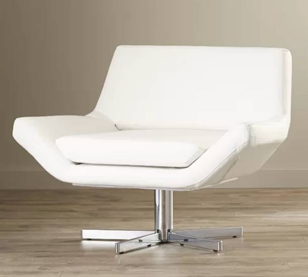 Lakdi Fully Cushioned Swivel Lounge Chair Leatherette Living Room Chair