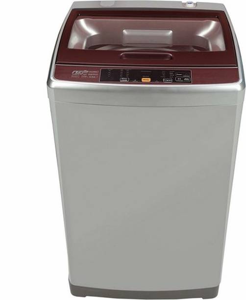 Haier 7 kg Fully Automatic Top Load Grey, Maroon