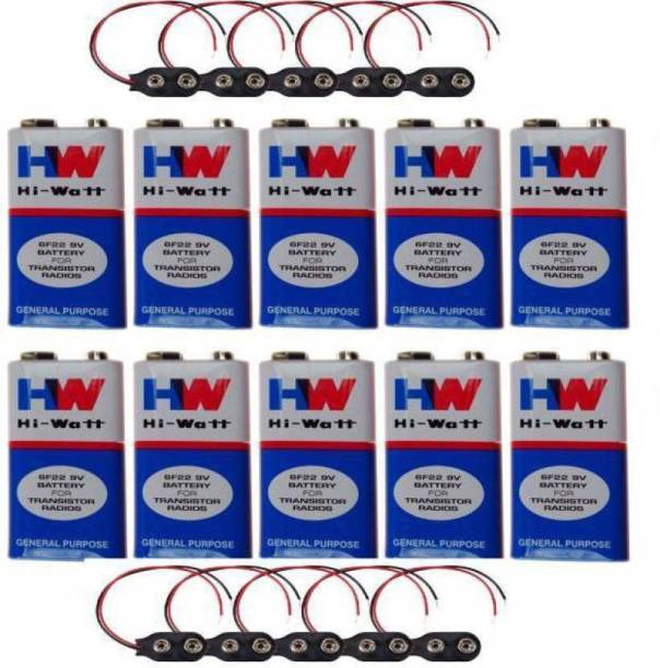 SHOPEE 10 Pc 9 VOLTS HW BATTERY with + 10 Pc Connector,...