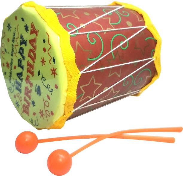 Shopsji Musical Toys Small Dhol Toy for Small Babies and Children, Small Musical Dholak, Small Toys for baby, children musical drum, small dholak for children, birthday gift musical drum, Disco Drum for Small Babies