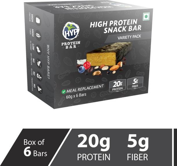 HYP Meal Replacement Protein Bars - Variety Pack (Box of 6 Bars) Protein Bars