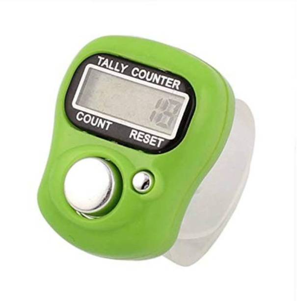 Sakar Mantra Jap Digital Finger Counting Machine (Light Green) Digital Tally Counter