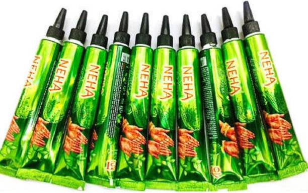 NEHA Herbal Red Henna Fast Colour Cone Synthetic Mehendi
