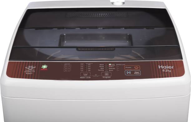 Haier 6.2 kg with Ariel Wash Feature Fully Automatic Top Load Brown, Grey