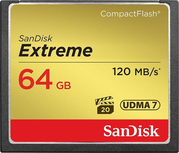 SanDisk Extreme 64 GB Compact Flash UDMA 7 120 MB/s Memory Card