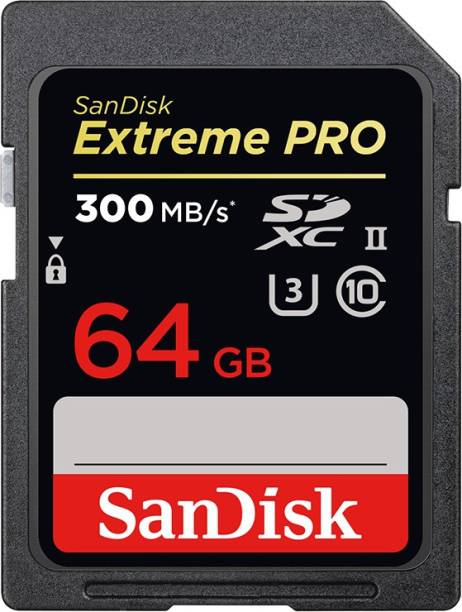 SanDisk Extreme Pro 64 GB SDXC Class 10 300 Mbps  Memory Card