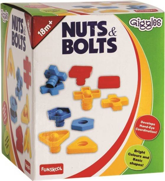 FUNSKOOL NUTS & BOLTS , Basic Shapes with Bright Colors