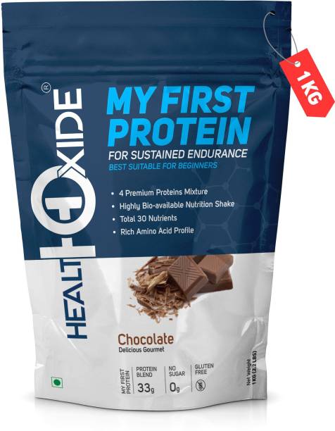 HEALTHOXIDE My First Protein with whey, casein & pea, Chocolate Whey Protein
