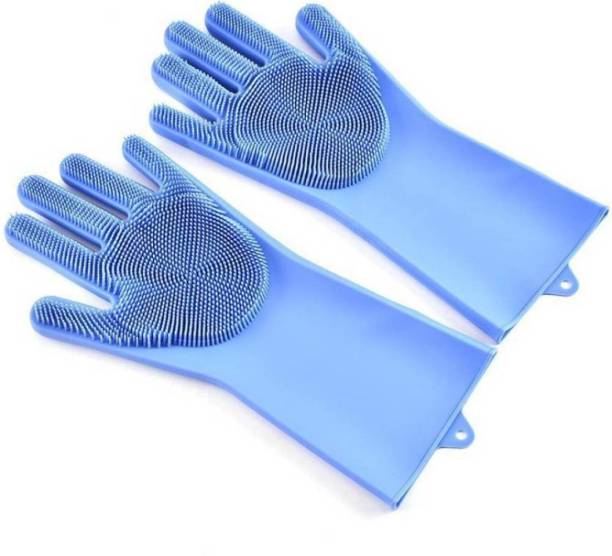ShopAtBargain Silicon Kitchen Gloves Pack of 1 Pair Wet and Dry Glove