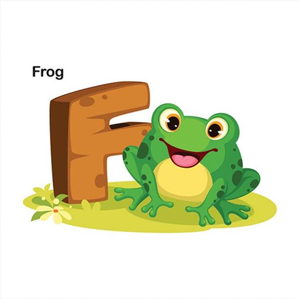 Ah Decals Alphabet F For Frog Wall Sticker Wall Art Fridge Sticker Pvc Vinyl 60 Cm X 46 Cm Multicolour Stickers Buy Ah Decals Alphabet F For Frog Wall Sticker Wall