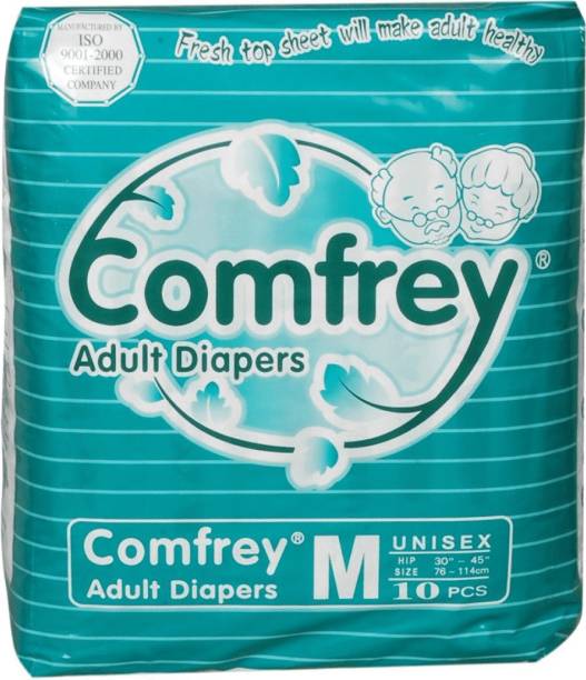 Comfrey Adult Diapers Medium - 10's Disposable Hip Size 30 inch to 45 inche Adult Diapers - M