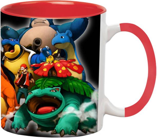 Ashvah Pokemon Cartoon -3331-Red Ceramic Coffee Mug