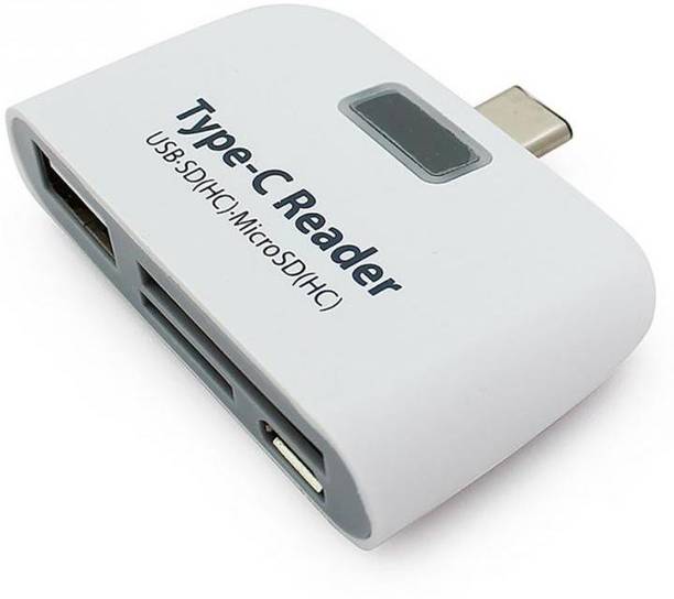 VibeX ™ 3 in1 USB 3.1 Type C USB-C TF SD Card Readers Memory Card Reader OTG For Macbook Tablet Phone Adapter High Speed™-Type-018 Card Reader