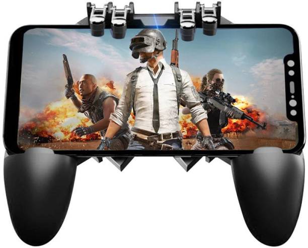 BUY SURETY New Arrival AK66 Six Finger All-in-One Mobile Game Controller Free Fire Key Button Joystick Gamepad L1 R1 Trigger for Mobile Controller/Pubg Game Controller for PUBG/Rules of Survival/Knives Out Sensitive Shoot for All Smartphones  Gaming Accessory Kit