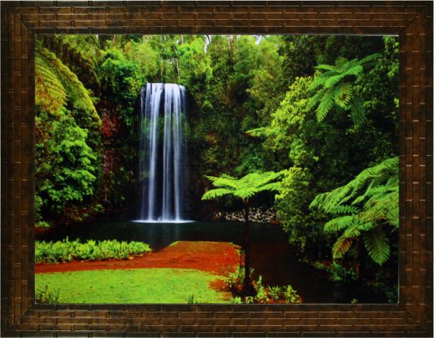 Indianara WATERFALL (1978) WITHOUT GLASS Digital Reprint 10.2 inch x 13 inch Painting