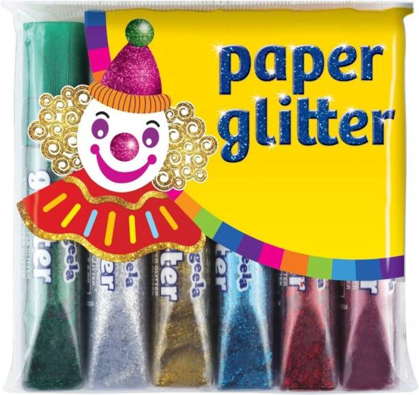 Pidilite Rangeela Paper Glitter, 6 shades in one pack