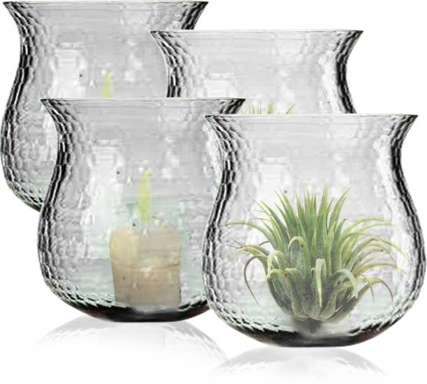 Aakriti Glass Plant - Glass Vase Plants/Tea Light Candle Holders Glass Vase