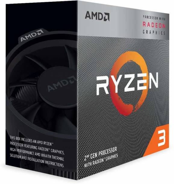 amd RYZEN 3 3200G (YD320GC5FHBOX) 3.6 GHz Upto 4 GHz AM4 Socket 4 Cores 4 Threads Desktop Processor