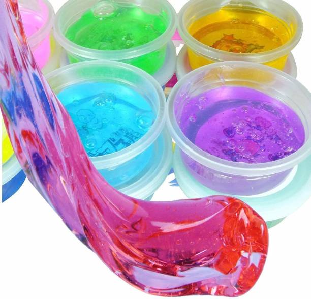 AncientKart Scented Crystal Slime Non-Sticky Slime Putty Set of 4 Multicolor Putty Toy