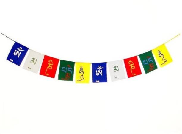 Global Essentials Tibetan Buddhist Prayer Flag Rectangle Outdoor Flag Flag