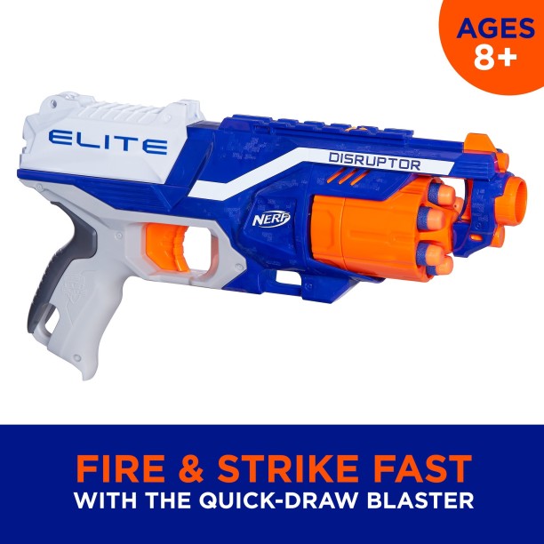 NERF Fire Strike Firestrike Elite with Ammo Blue White Single Shot Blaster