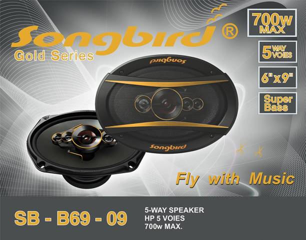 songbird 6''x9'' Oval 700W Max 5 way GOLD SERIES SUPER BASS SB-B69-09 Coaxial Car Speaker