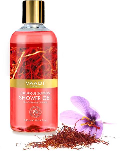 VAADI HERBALS Oil Clear & Glow Shower Gel, Luxurious Saffron, 300 ml