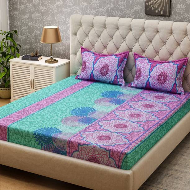 Bombay Dyeing 120 TC Cotton Double Printed Flat Bedsheet