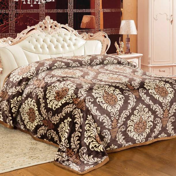Signature Floral Single Coral Blanket