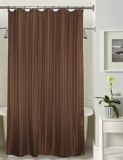 CASA FURNISHING 213.01 cm (7 ft) PVC Shower Curtain Single Curtain