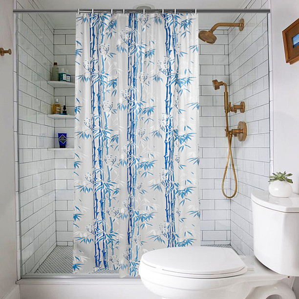 NEW Modern Bath Shower Curtain with Ring Hooks 170 x 180 cm