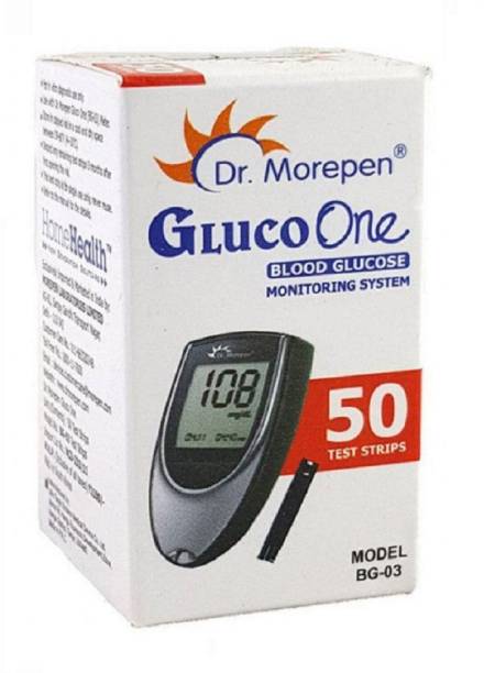 Dr. Morepen GLUCO ONE BG-03 50 STRIP PACK OF 1 50 Glucometer Strips