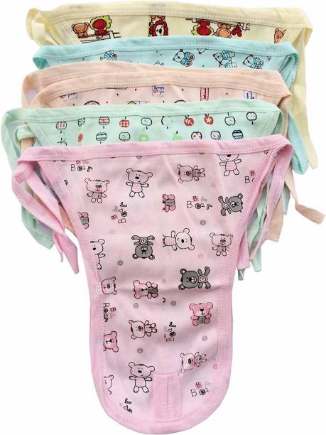 Cuteably Baby's Cotton Langots (Multicolour)- Pack of 5