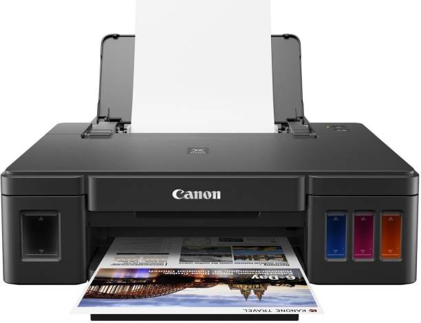 Canon PIXMA G1010 Single Function Color Inkjet Printer (Color Page Cost: 0.21 Rs. | Black Page Cost: 0.09 Rs. | Borderless Printing)