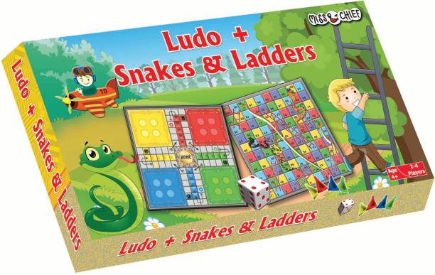 Miss & Chief by Flipkart Ludo + Snake & Ladder Party & Fun Games Board Game