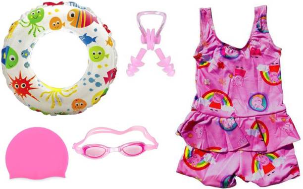 Tempest Swimming Kit For Girls (7-8 Years) with Swimming Tube Swimming Kit