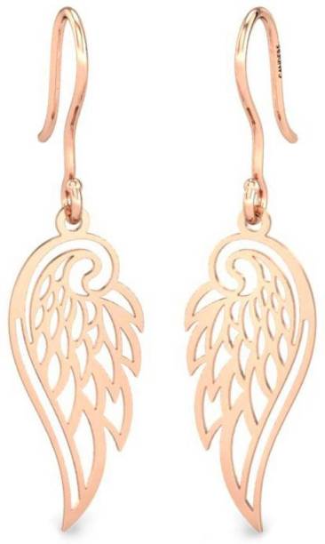 Candere by Kalyan Jewellers Candere by Kalyan Jewellers 14K Rose Gold Dangle Earrings for Women Rose Gold 14kt Dangle Earring