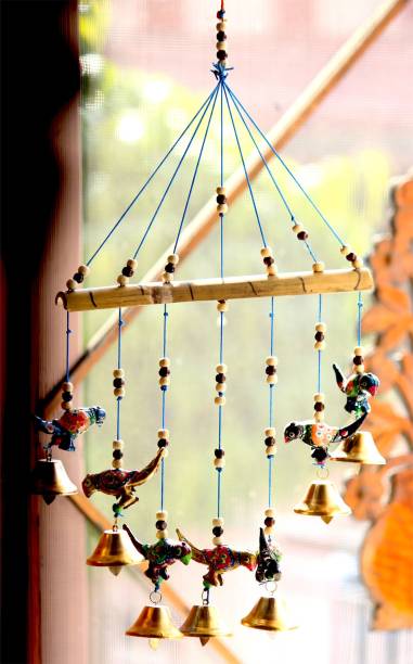 Craft Junction Handcrafted Bird Design Main Door Wall Hanging Toran Showpiece Home Decor Item Wood Windchime